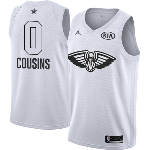 Men's Pelicans #0 DeMarcus Cousins White NBA Jordan Swingman 2018 All-Star Game Jersey