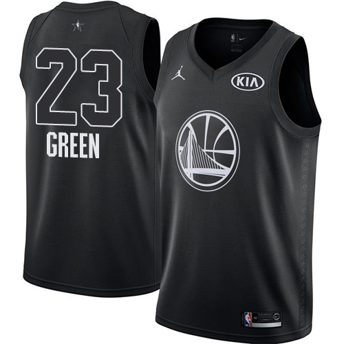 Men's Warriors #23 Draymond Green Black NBA Jordan Swingman 2018 All-Star Game Jersey