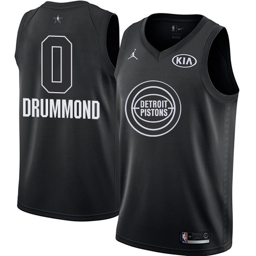 Men's Nike Pistons #0 Andre Drummond Black NBA Jordan Swingman 2018 All-Star Game Jersey