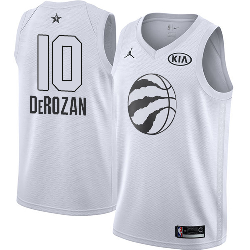Nike Men's Raptors #10 DeMar DeRozan White NBA Jordan Swingman 2018 All-Star Game Jersey