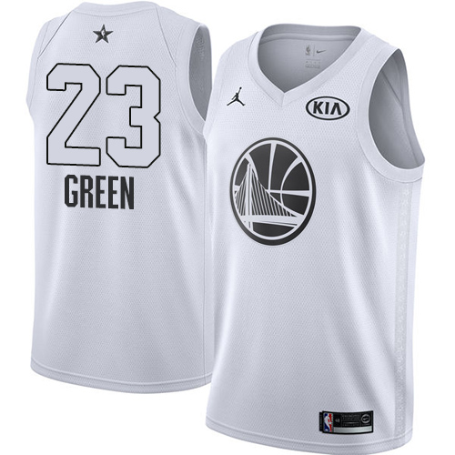 Men's Warriors #23 Draymond Green White NBA Jordan Swingman 2018 All-Star Game Jersey