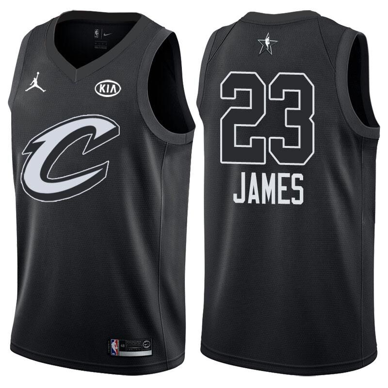 Men's Cavaliers 23 LeBron James Jordan Brand Black 2018 All-Star Game Swingman Jersey