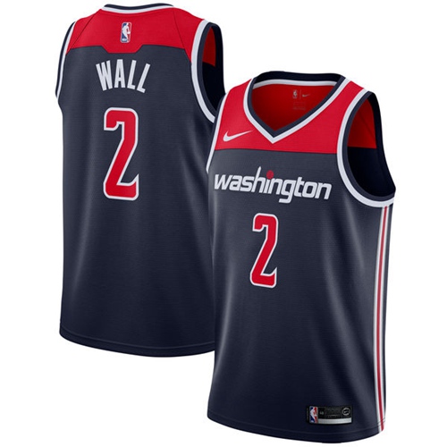 Nike Washington Wizards #2 John Wall Navy Blue Men's NBA Swingman Statement Edition Jersey
