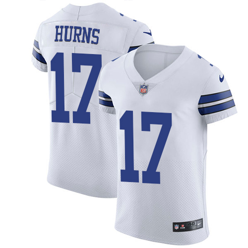 Men's Nike Dallas Cowboys #17 Allen Hurns White Stitched NFL Vapor Untouchable Throwback Elite Jersey