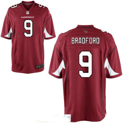 Men's Arizona Cardinals #9 Sam Bradford Red Stitched NFL Nike Game Jersey