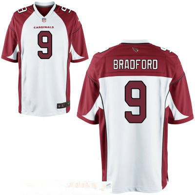 Men's Arizona Cardinals #9 Sam Bradford White Stitched NFL Nike Game Jersey