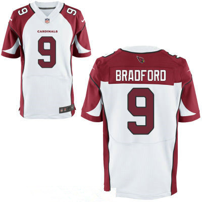 Men's Arizona Cardinals #9 Sam Bradford White Stitched NFL Nike Elite Jersey