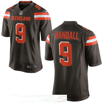 Men's Cleveland Browns #9 Drew Stanton Brown Stitched NFL Nike Game Jersey