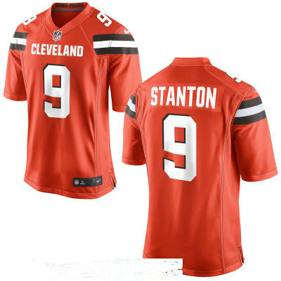 Men's Cleveland Browns #9 Drew Stanton Orange Stitched NFL Nike Game Jersey