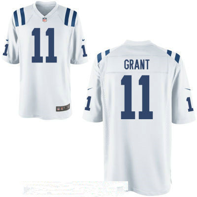 Men's Indianapolis Colts #11 Ryan Grant White Stitched NFL Nike Game Jersey