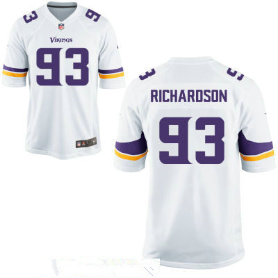 Men's Minnesota Vikings #93 Sheldon Richardson White Stitched NFL Nike Game Jersey