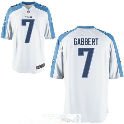 Men's Tennessee Titans #7 Blaine Gabbert White Stitched NFL Nike Game Jersey