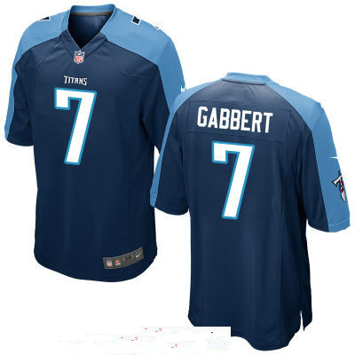 Men's Tennessee Titans #7 Blaine Gabbert Navy Blue Stitched NFL Nike Game Jersey