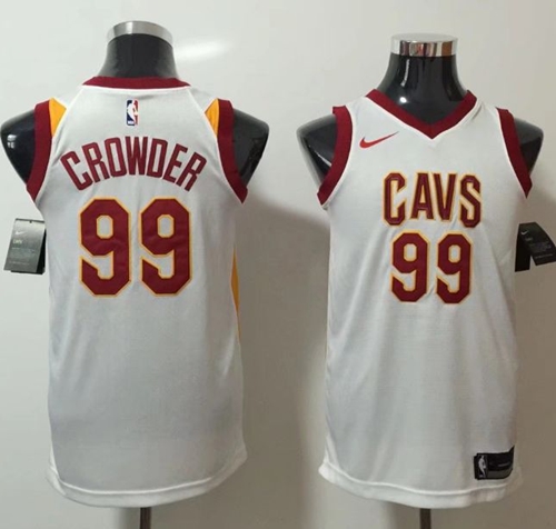 Nike Cleveland Cavaliers #99 Jae Crowder White NBA Swingman Association Edition Men's Jersey