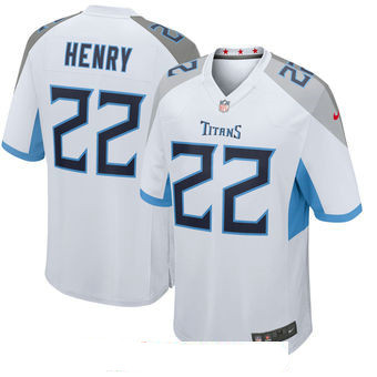 Men's Tennessee Titans #22 Derrick Henry White New 2018 Nike Game Jersey