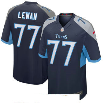 Men's Tennessee Titans #77 Taylor Lewan Navy New 2018 Nike Game Jersey