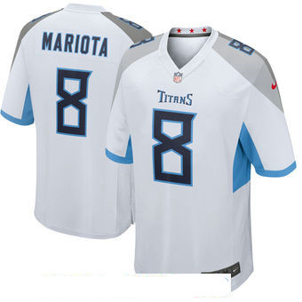 Men's Tennessee Titans #8 Marcus Mariota White New 2018 Nike Game Jersey