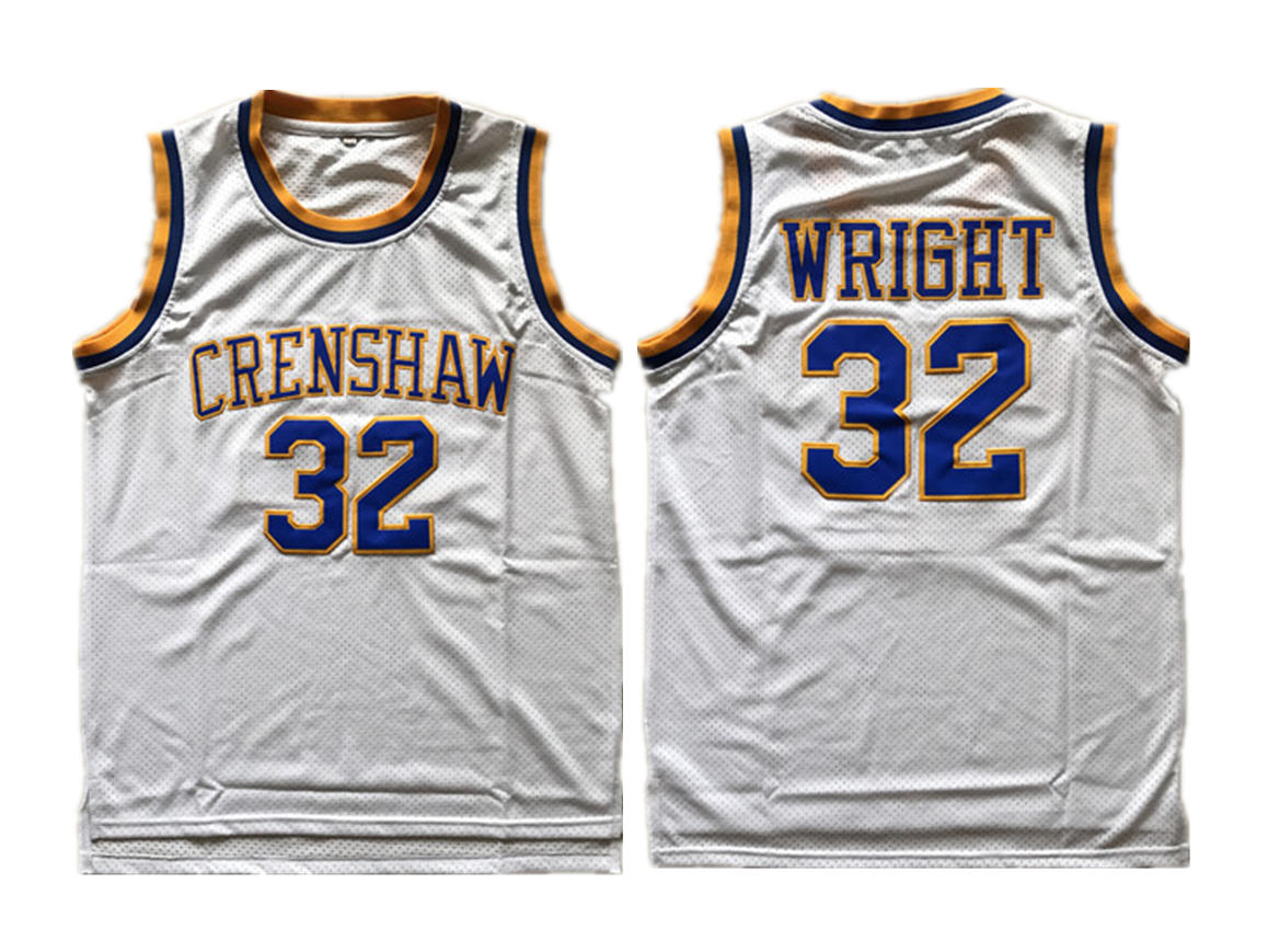 Crenshaw Love And Baskeball #32 Monica Wright White Stitched Movie Jersey