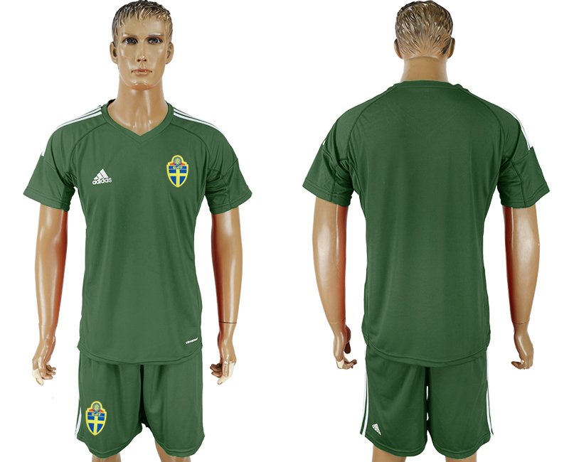 Sweden Military Green Goalkeeper 2018 FIFA World Cup Soccer Jersey Any Name and Number Can Do