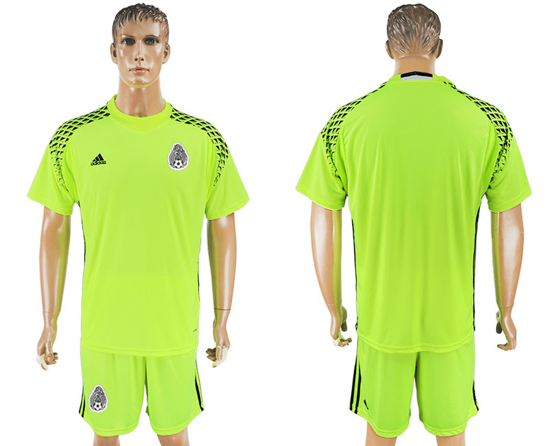 Mexico Fluorescent Green Goalkeeper 2018 FIFA World Cup Soccer Jersey Any Name and Number Can Do