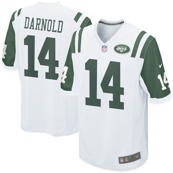 Nike New York Jets #14 Sam Darnold 2018 NFL Draft Pick White Elite Jersey