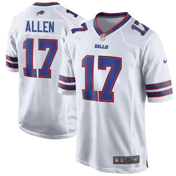 Nike Buffalo Bills #17 Josh Allen 2018 NFL Draft Pick White Elite Jersey