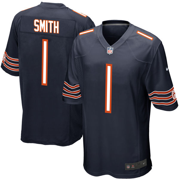 Nike Chicago Bears #1 Roquan Smith 2018 NFL Draft Pick Navy Blue Elite Jersey
