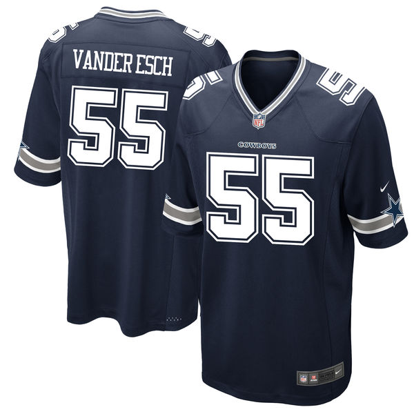 Nike Dallas Cowboys #55 Leighton Vander Esch 2018 NFL Draft Pick Navy Blue Elite Jersey