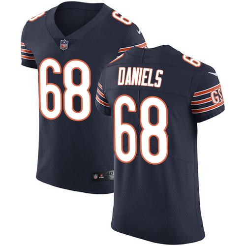 Nike Chicago Bears Men's Stitched NFL Vapor Untouchable Elite #68 James Daniels Navy Blue Team Color Jersey