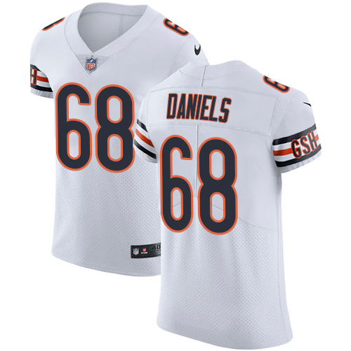 Nike Chicago Bears Men's Stitched NFL Vapor Untouchable Elite #68 James Daniels White Jersey