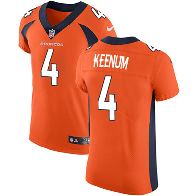 Nike Denver Broncos #4 Case Keenum Men's Stitched NFL Vapor Untouchable Elite Orange Team Color Jersey