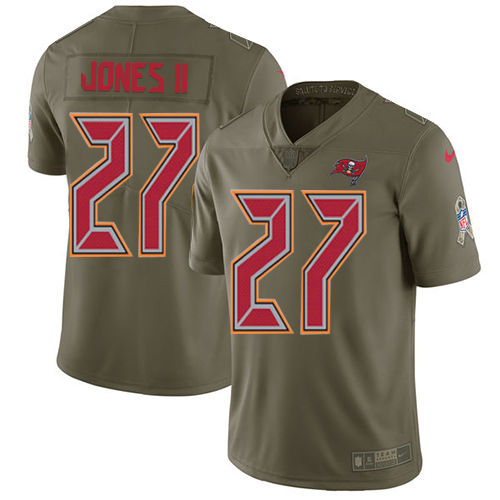 Nike Tampa Bay Buccaneers Men's Stitched NFL Limited 2017 Salute To Service #27 Ronald Jones II Olive Jersey