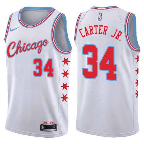Men's Chicago Bulls #34 Wendell Carter Jr. White Nike NBA Swingman Association Edition Jersey