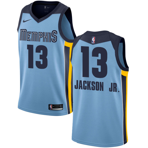 Men's Memphis Grizzlies #13 Jaren Jackson Jr. Light Blue Nike NBA Swingman Statement Edition Jersey
