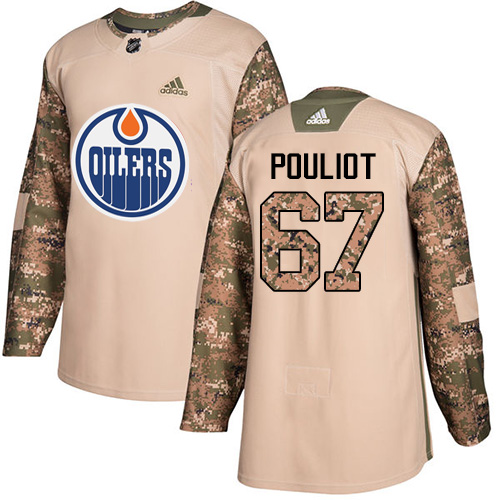 Adidas Edmonton Oilers #67 Benoit Pouliot Authentic 2017 Veterans Day Stitched NHL Camo Jersey