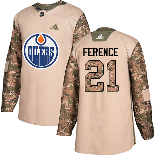 Adidas Edmonton Oilers #21 Andrew Ference Authentic 2017 Veterans Day Stitched NHL Camo Jersey