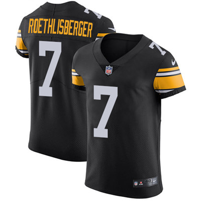 Men's Steelers #7 Ben Roethlisberger Black  Alternate Stitched Nike NFL Vapor Untouchable Elite Jersey