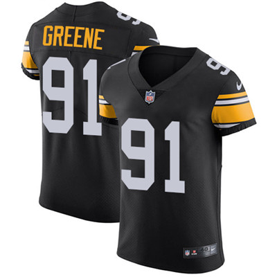 Men's Steelers #91 Kevin Greene Black Alternate Stitched Nike NFL Vapor Untouchable Elite Jersey