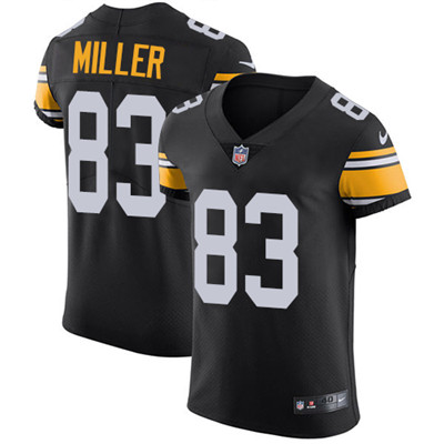 Men's Steelers #83 Heath Miller Black Alternate Stitched Nike NFL Vapor Untouchable Elite Jersey