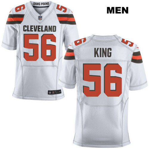 Nike Cleveland Browns #56 Deon King White Stitched Men's NFL Elite Jersey