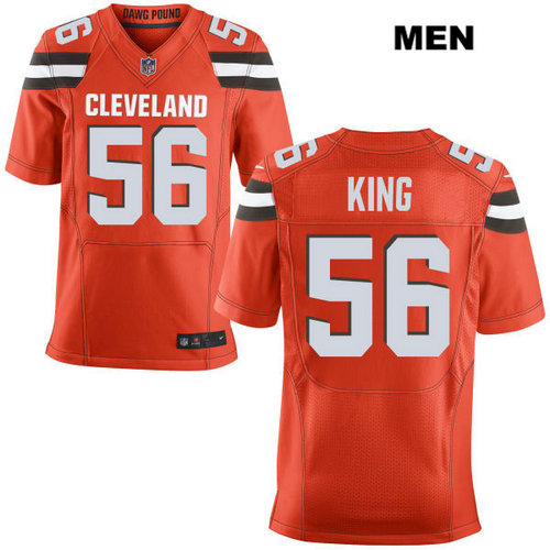 Nike Cleveland Browns #56 Deon King Orange Stitched Men's NFL Elite Jersey