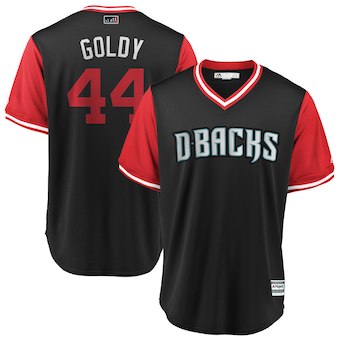 Arizona Diamondbacks 44 Paul Goldschmidt Goldy Majestic Black 2018 Players' Weekend Men's Cool Base Jersey