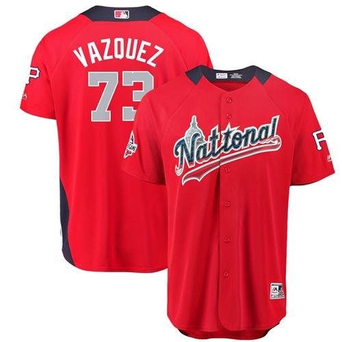 Pirates #73 Felipe Vazquez 2018 All-Star National League Stitched Baseball Red Jersey