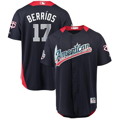 Twins #17 Jose Berrios 2018 All-Star American League Stitched Baseball Navy Blue Jersey