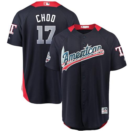 Rangers #17 Shin-Soo Choo 2018 All-Star American League Stitched Baseball Navy Blue Jersey