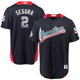 Men's American League #2 Jean Segura Majestic 2018 MLB All-Star Game Home Run Derby Player Navy Jersey
