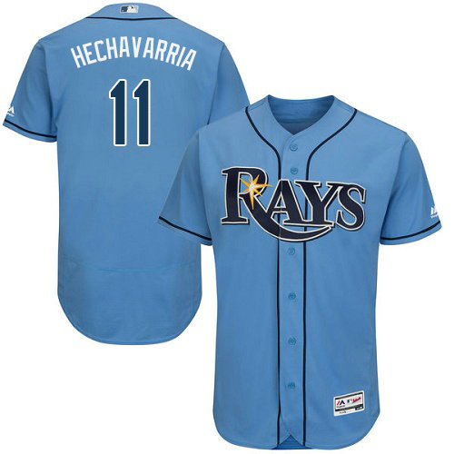 Tampa Bay Rays #11 Adeiny Hechavarria Flexbase Authentic Collection Stitched Baseball Light Blue Jersey