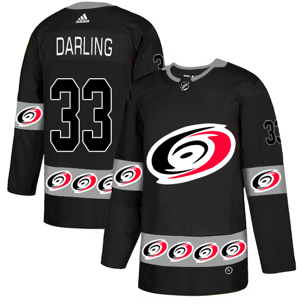Men's Carolina #33 Soctt Darling Black Team Logos Adidas Fashion Jersey