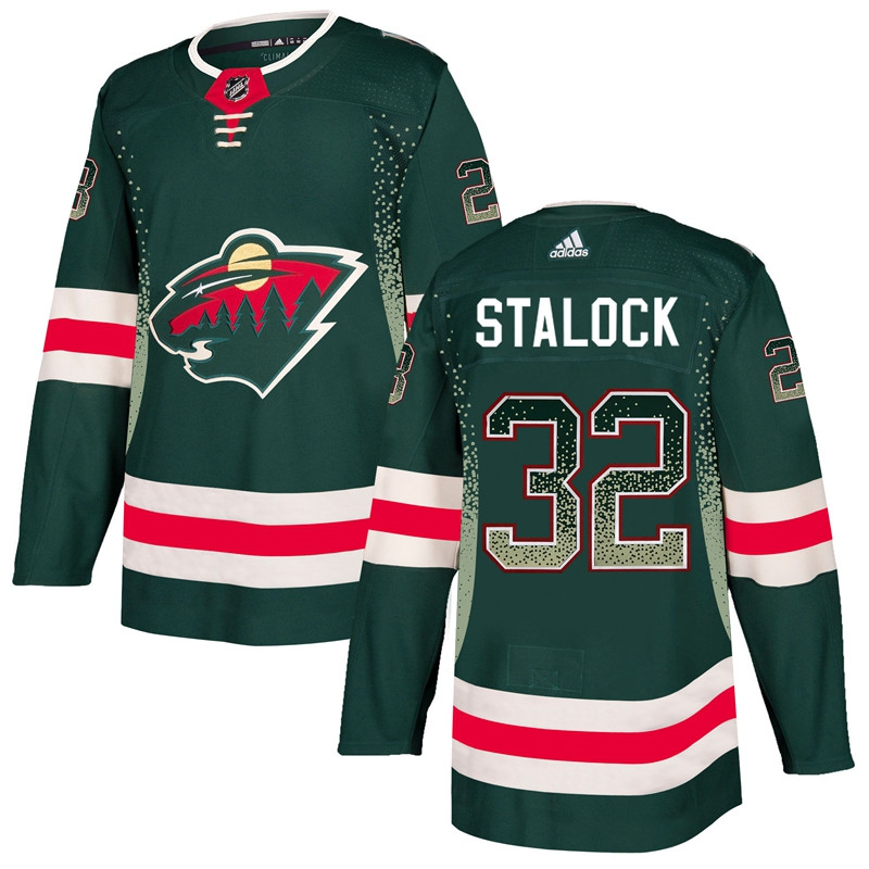 Men's Minnesota Wild #32 Alex Stalock Green Drift Fashion Jersey