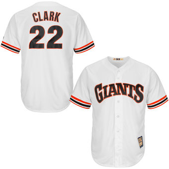 San Francisco Giants 22 Will Clark Majestic White Home Cool Base Cooperstown Collection Player Men's Jersey